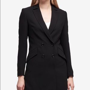 dkny double-breasted topper -jacket Black Sz8 NWOT